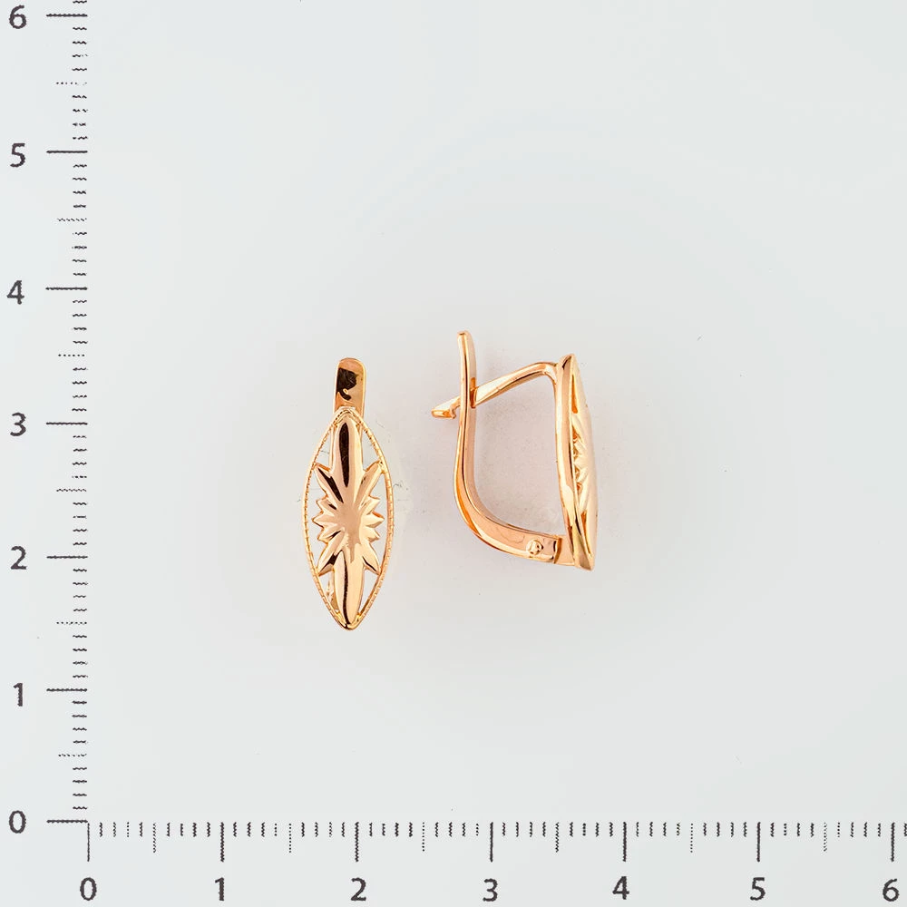 Серьги из красного золота 583 пробы