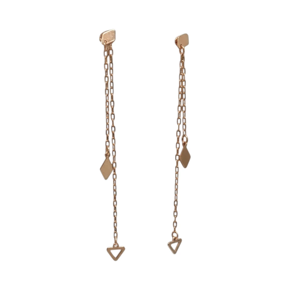 Серьги из красного золота 585 пробы