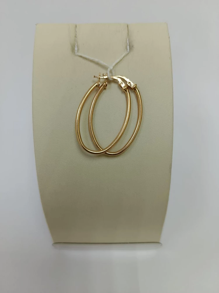 Серьги конго из красного золота 585 пробы