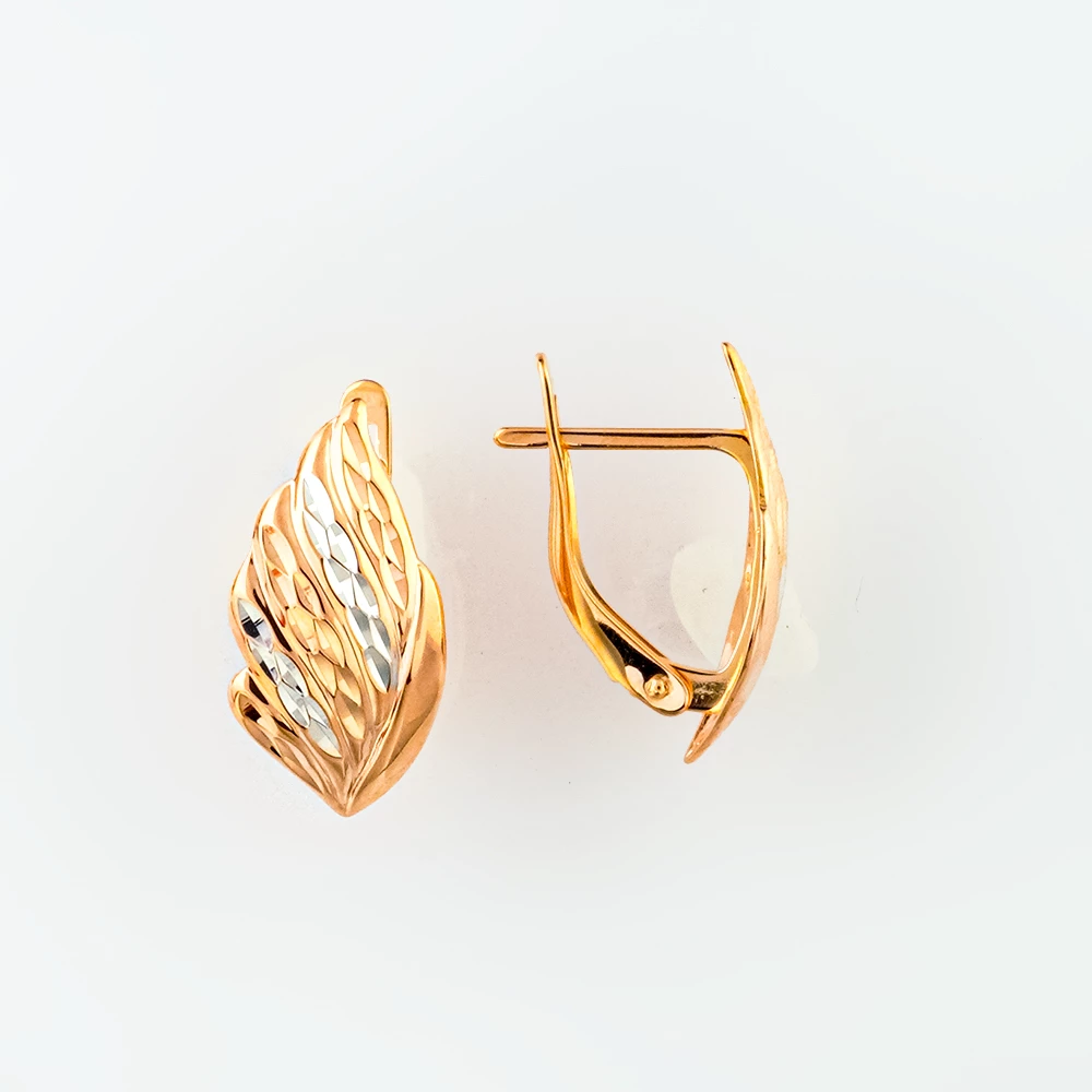 Серьги из красного золота 585 пробы