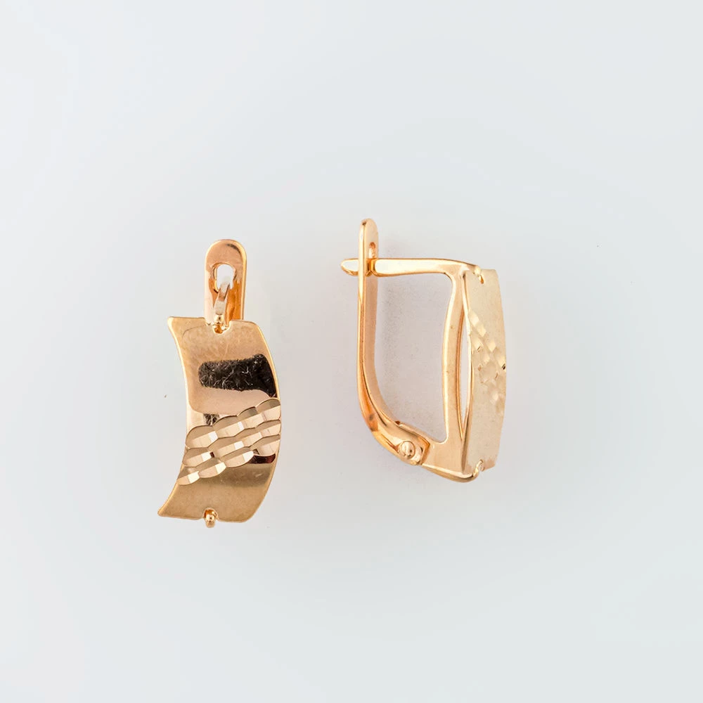 Серьги из красного золота 585 пробы