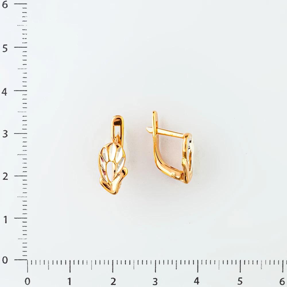 Серьги из красного золота 585 пробы