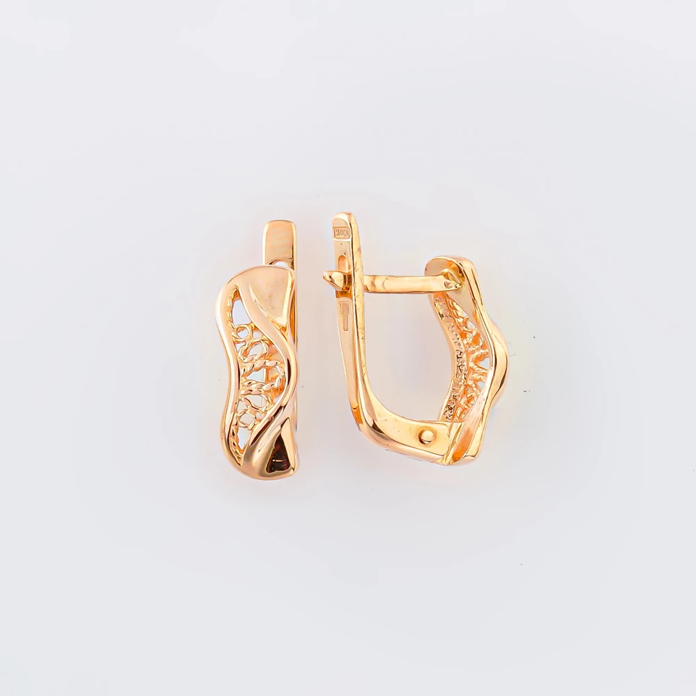 Серьги из красного золота 585 пробы
