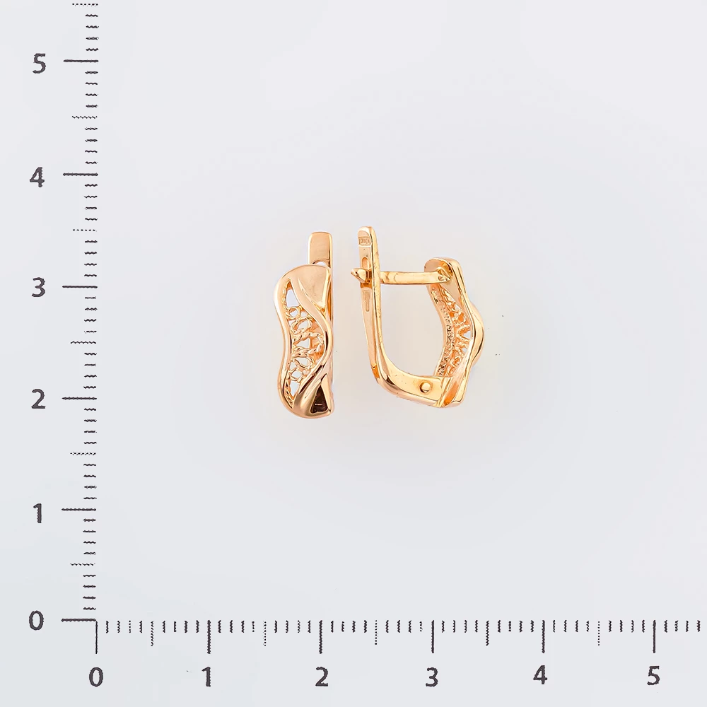 Серьги из красного золота 585 пробы