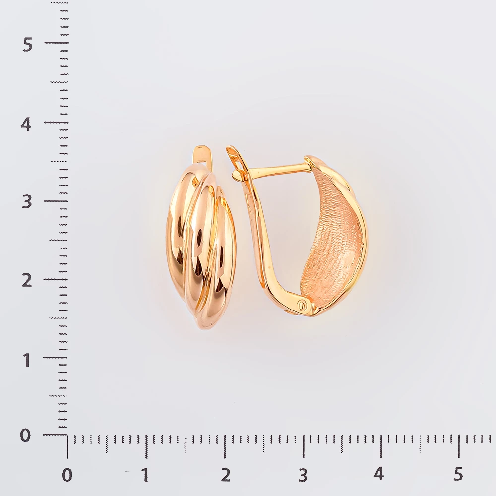 Серьги из красного золота 585 пробы