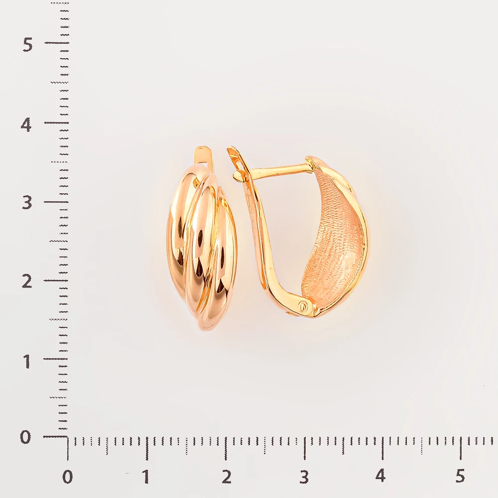 Серьги из красного золота 585 пробы