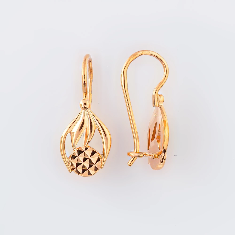 Серьги из красного золота 585 пробы