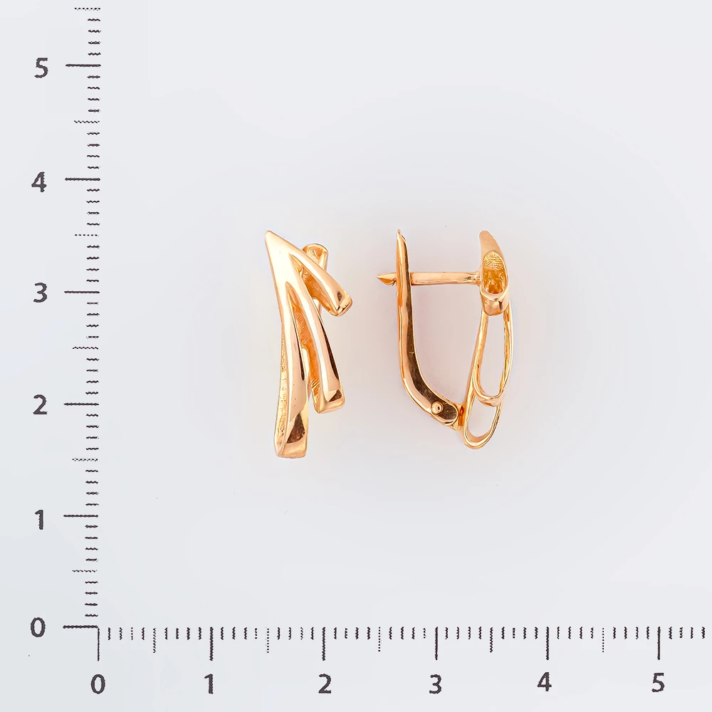 Серьги из красного золота 585 пробы