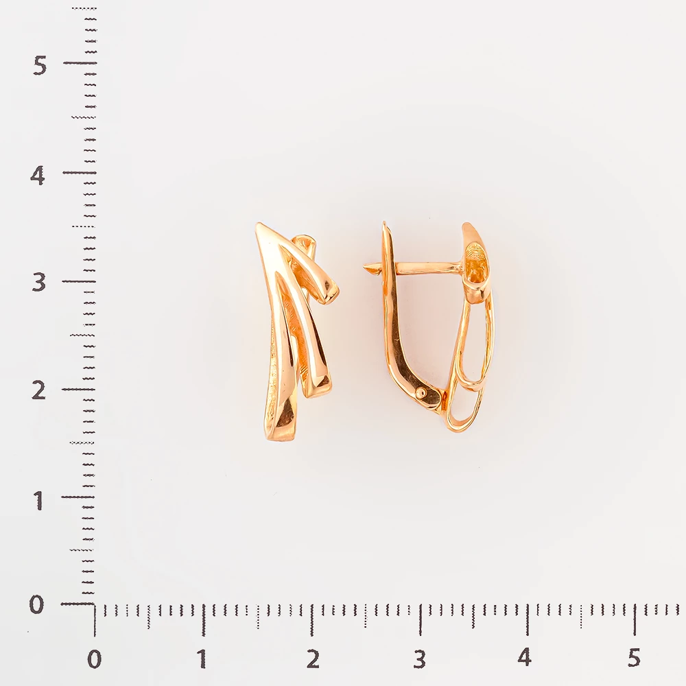 Серьги из красного золота 585 пробы