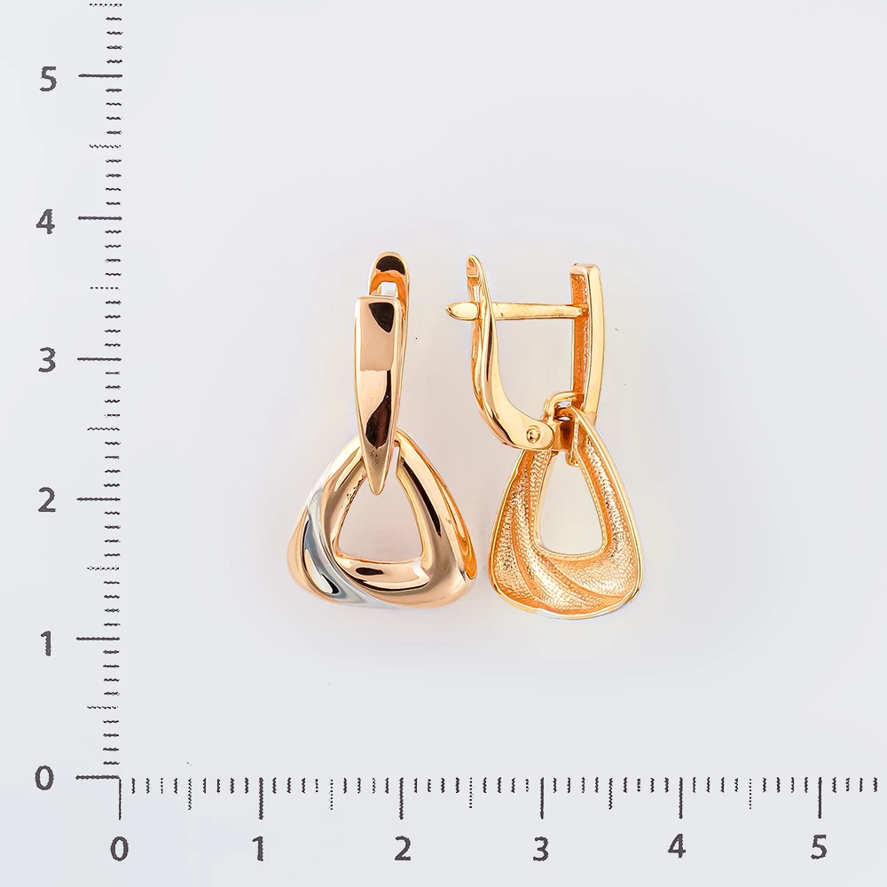Серьги из красного золота 585 пробы