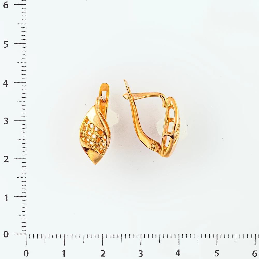 Серьги из красного золота 585 пробы