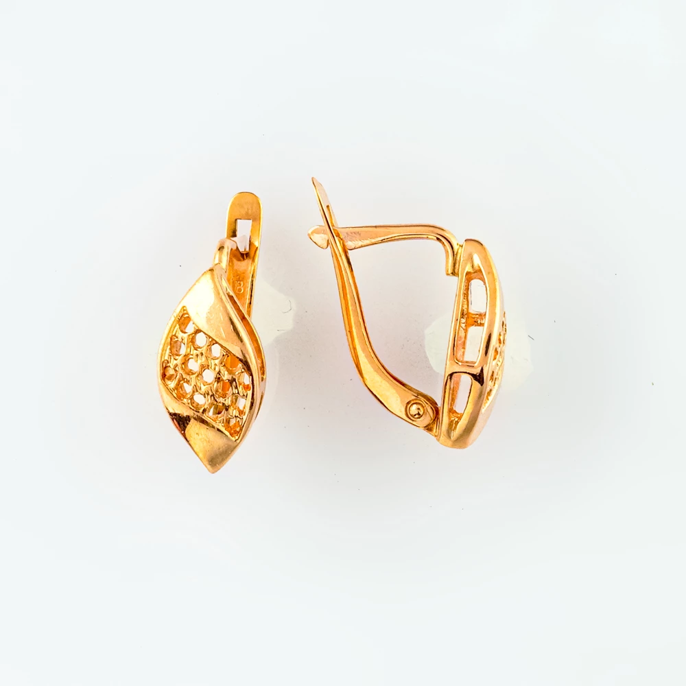 Серьги из красного золота 585 пробы