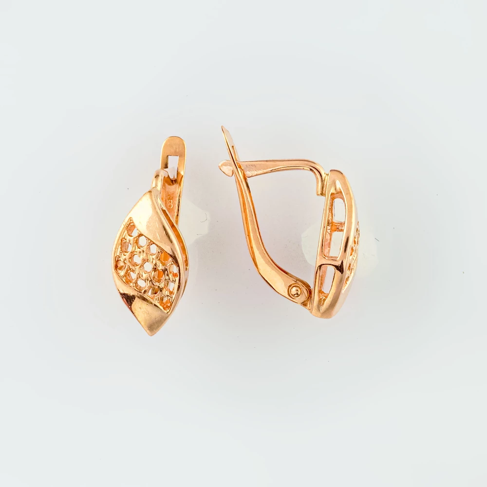 Серьги из красного золота 585 пробы
