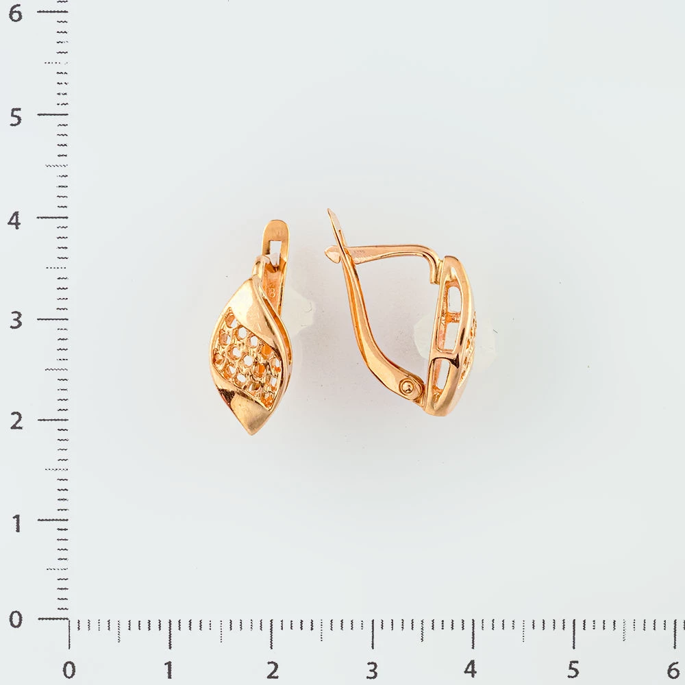 Серьги из красного золота 585 пробы