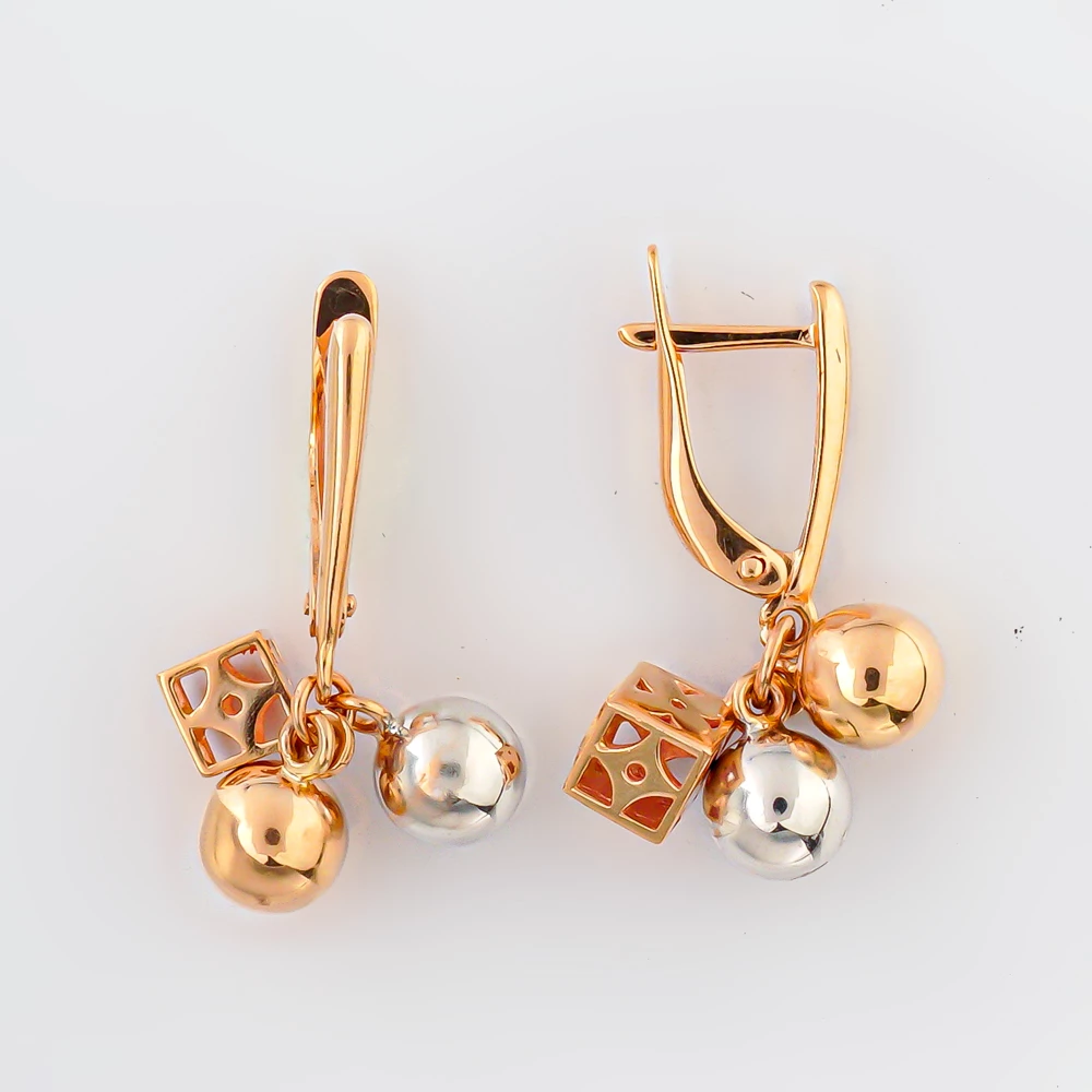 Серьги из красного золота 585 пробы