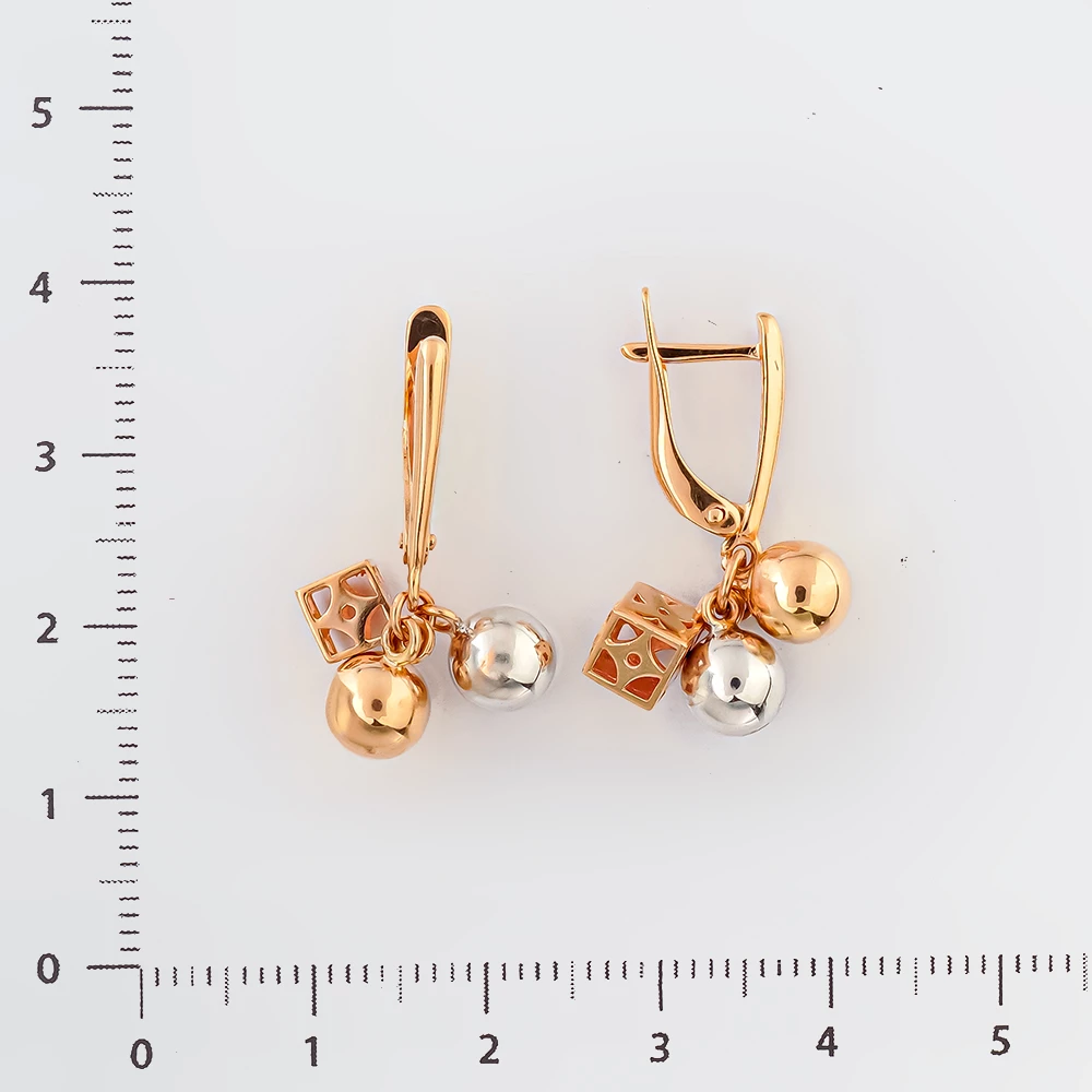 Серьги из красного золота 585 пробы