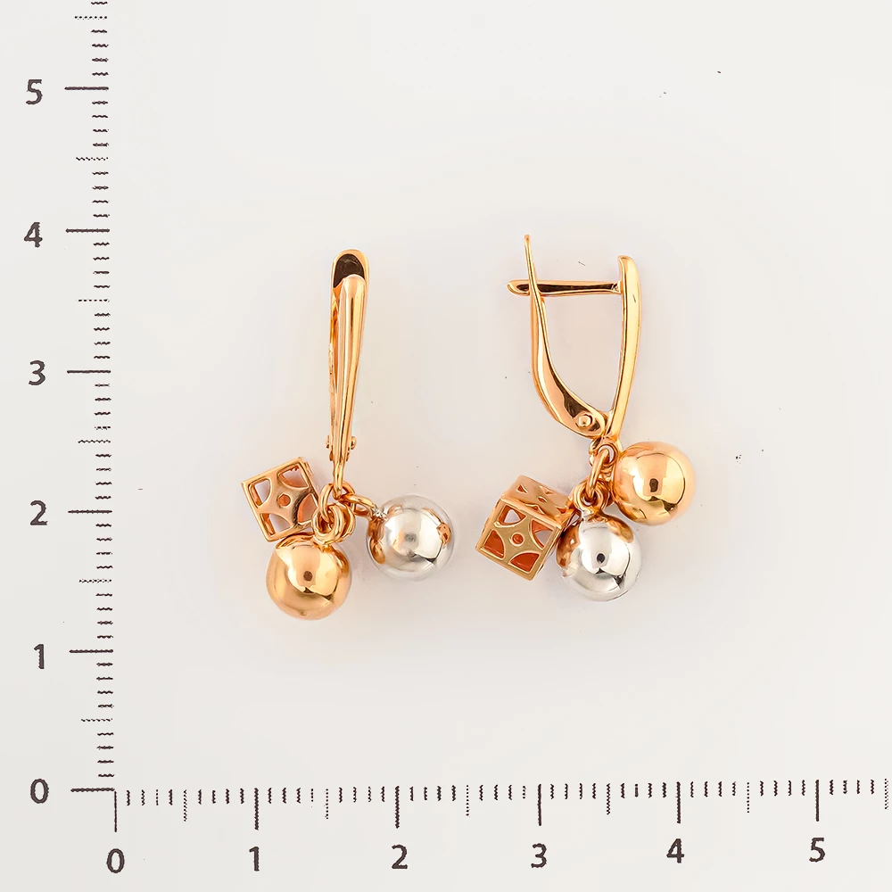Серьги из красного золота 585 пробы
