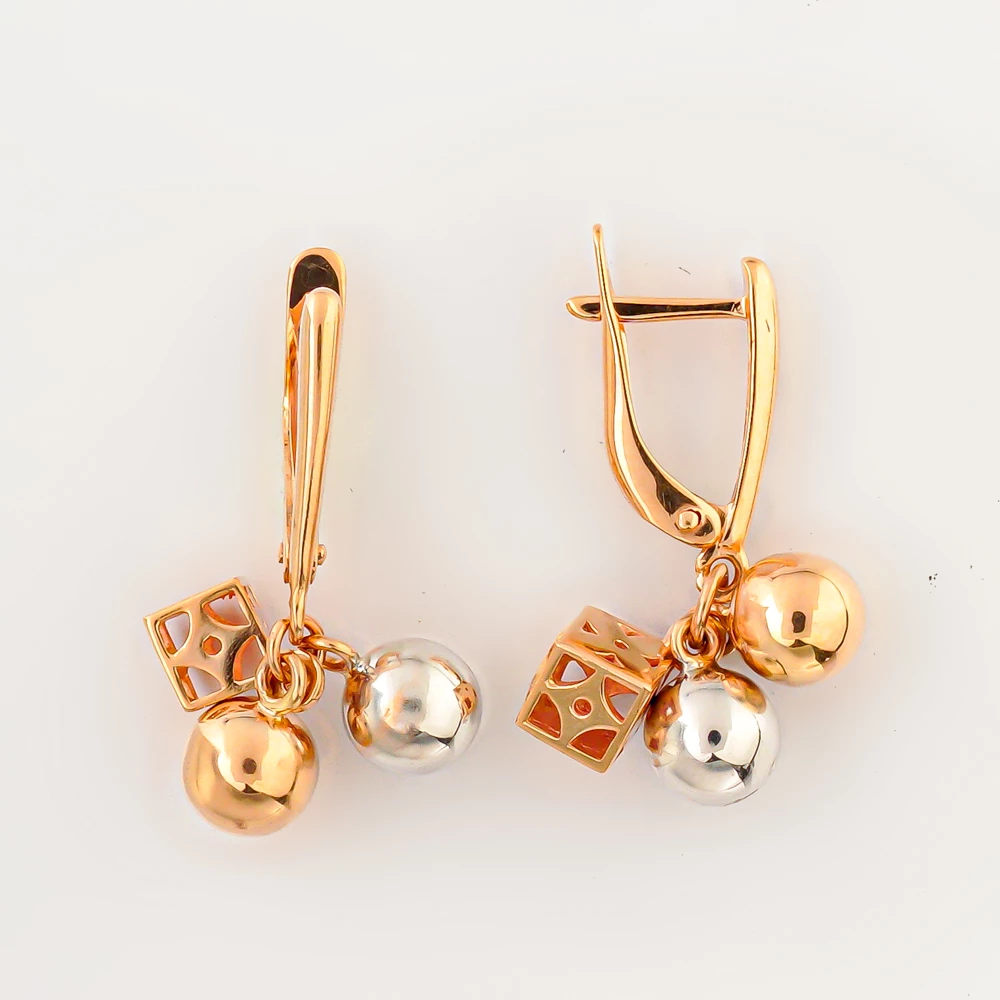 Серьги из красного золота 585 пробы