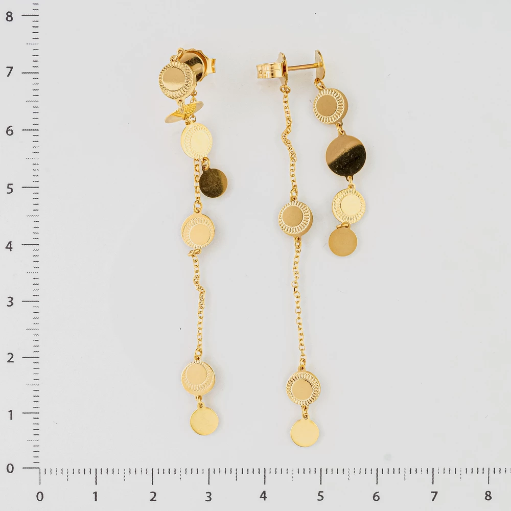 Серьги из желтого золота 585 пробы