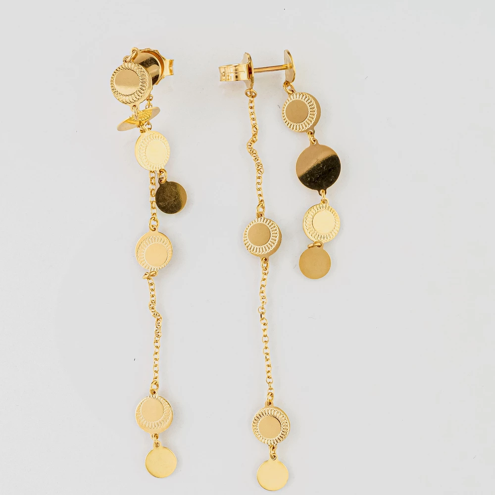 Серьги из желтого золота 585 пробы