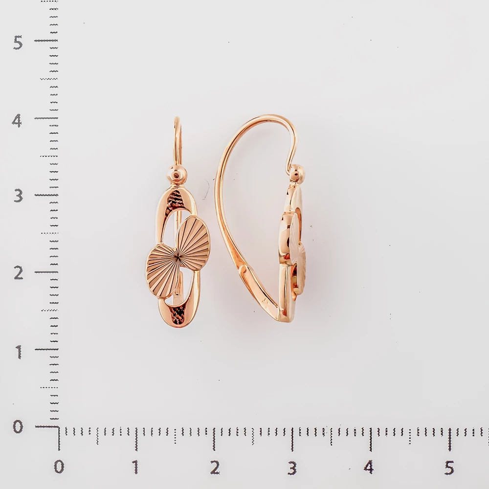 Серьги из красного золота 585 пробы