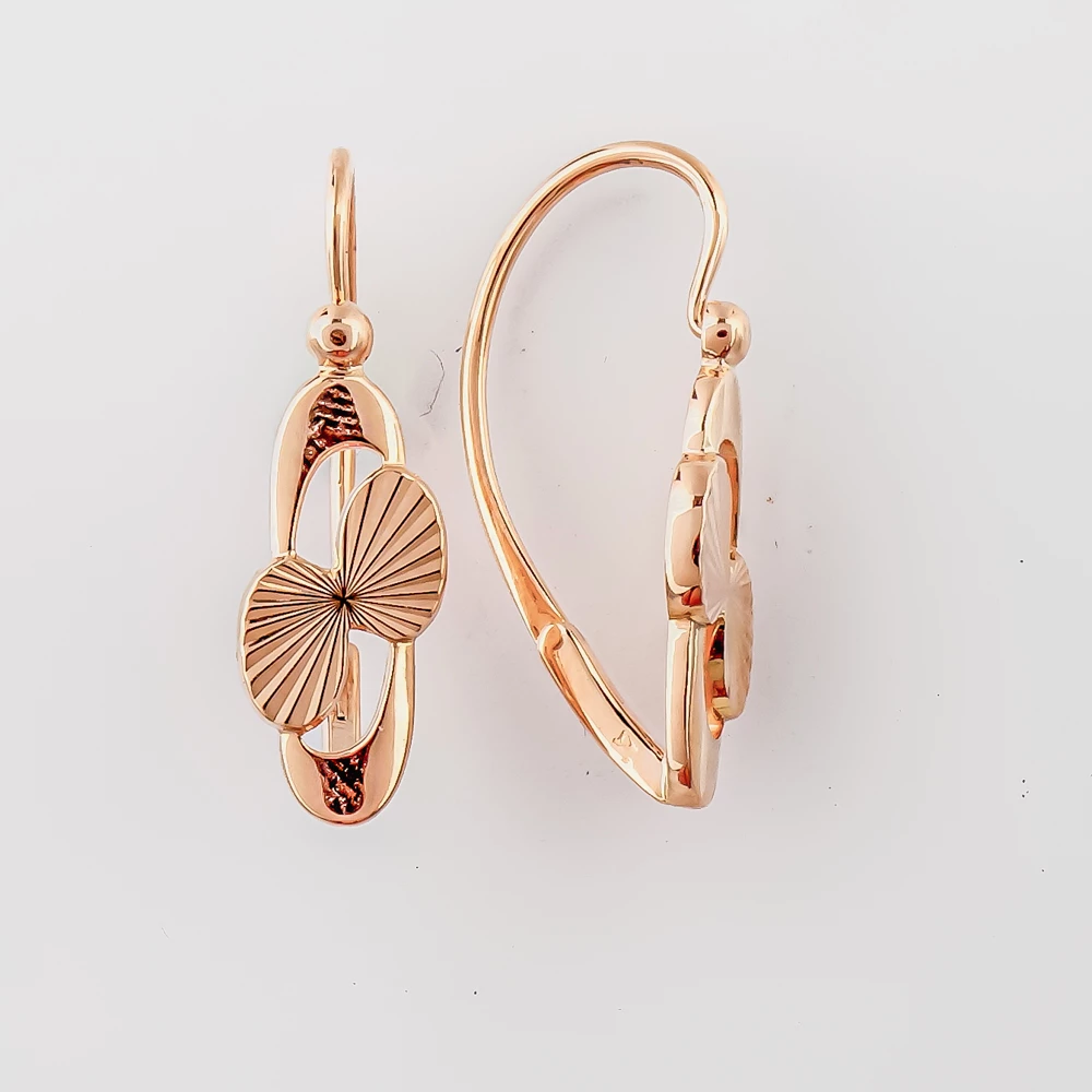 Серьги из красного золота 585 пробы