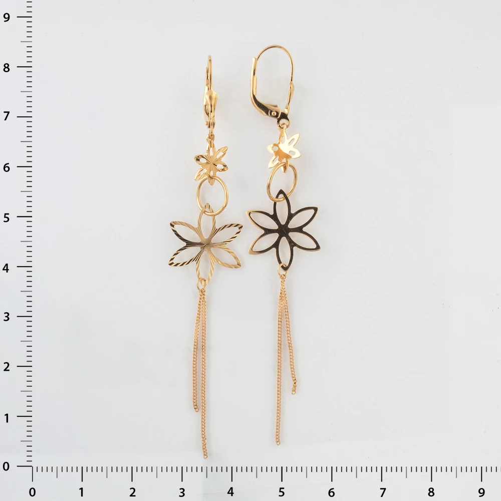 Серьги из красного золота 585 пробы 2