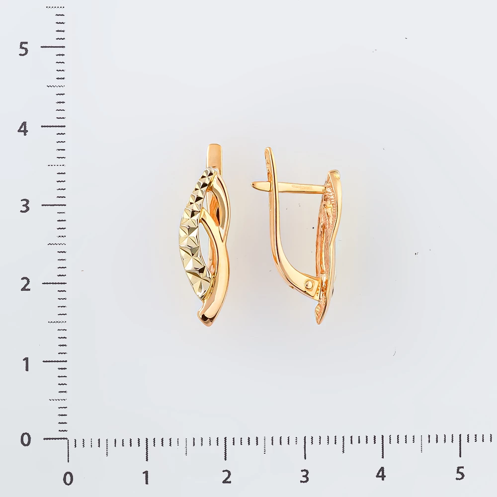 Серьги из красного золота 585 пробы