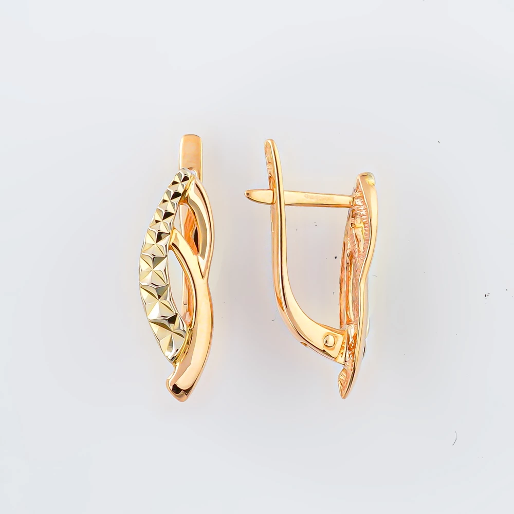 Серьги из красного золота 585 пробы