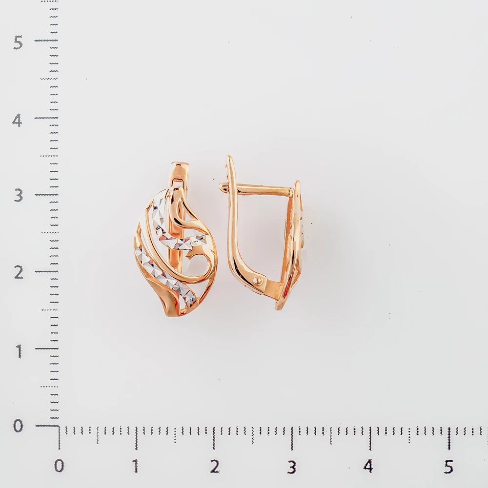 Серьги из красного золота 585 пробы