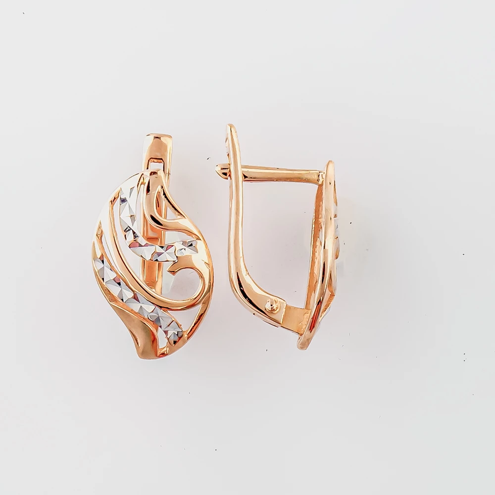 Серьги из красного золота 585 пробы