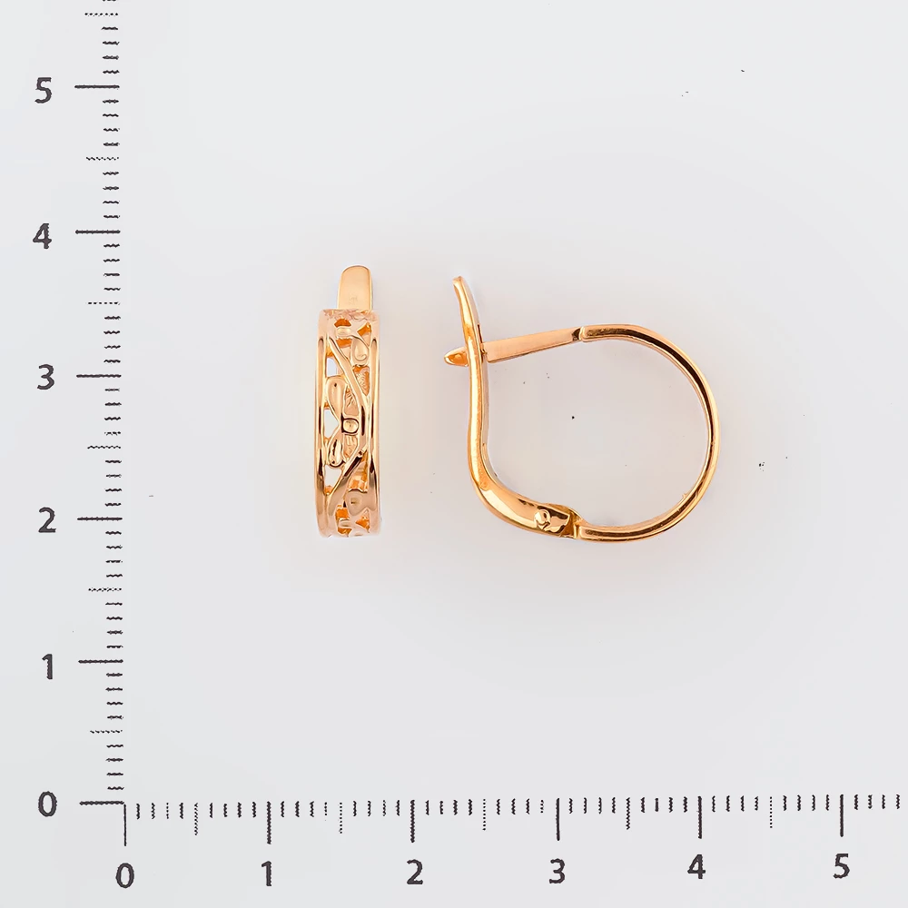 Серьги из красного золота 583 пробы
