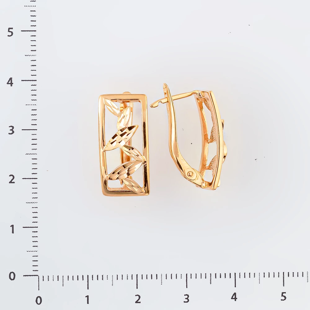 Серьги из красного золота 585 пробы