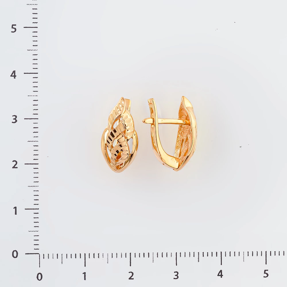 Серьги из красного золота 585 пробы