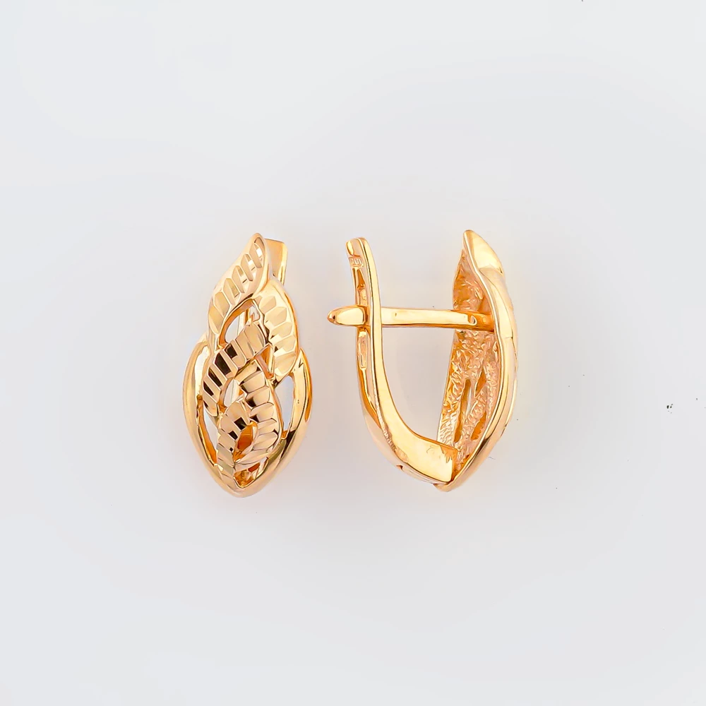 Серьги из красного золота 585 пробы