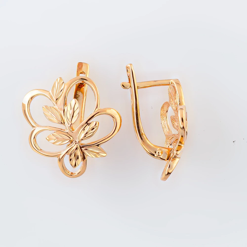 Серьги из красного золота 585 пробы