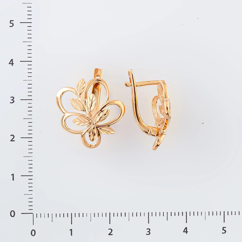 Серьги из красного золота 585 пробы