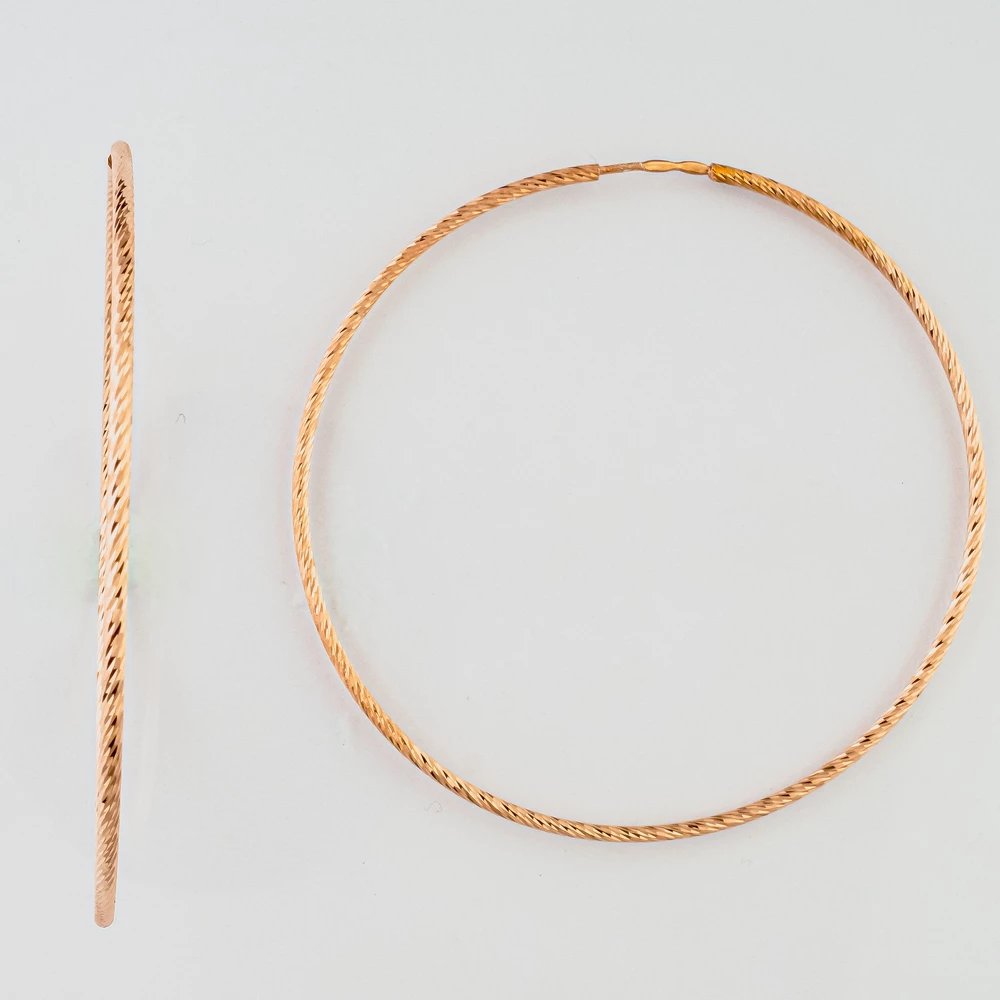 Серьги конго из красного золота 585 пробы