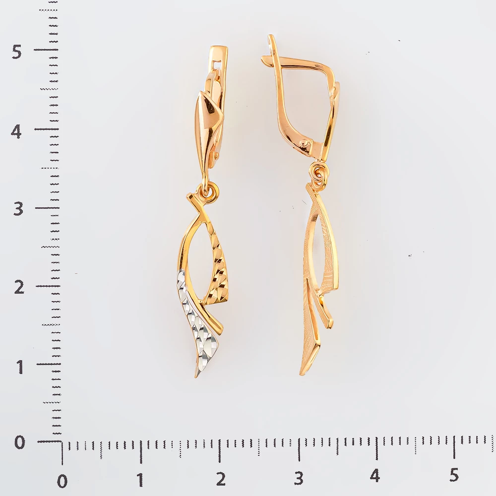 Серьги из красного золота 585 пробы