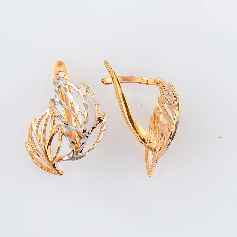 Серьги из красного золота 585 пробы