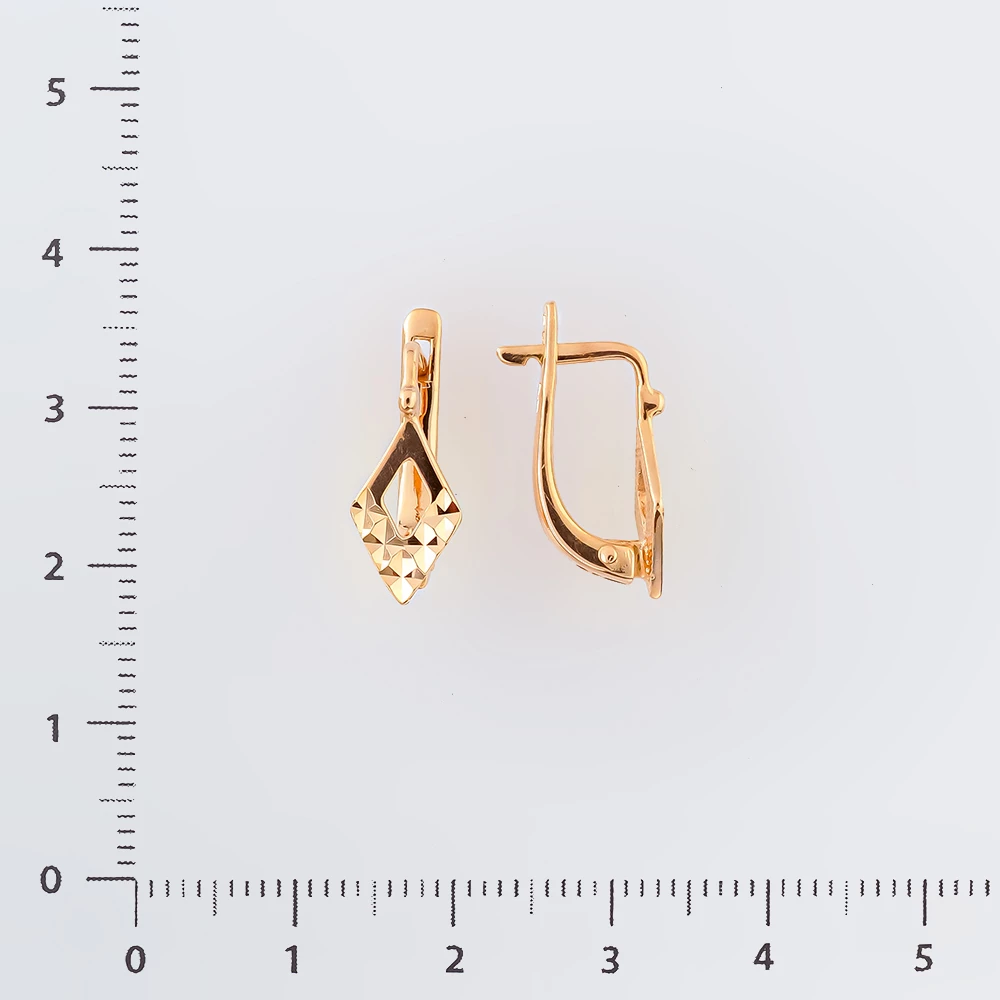 Серьги из красного золота 585 пробы