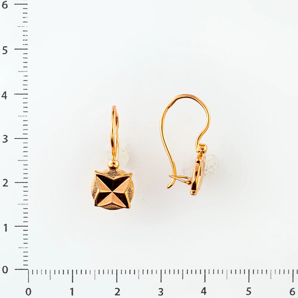 Серьги из красного золота 583 пробы