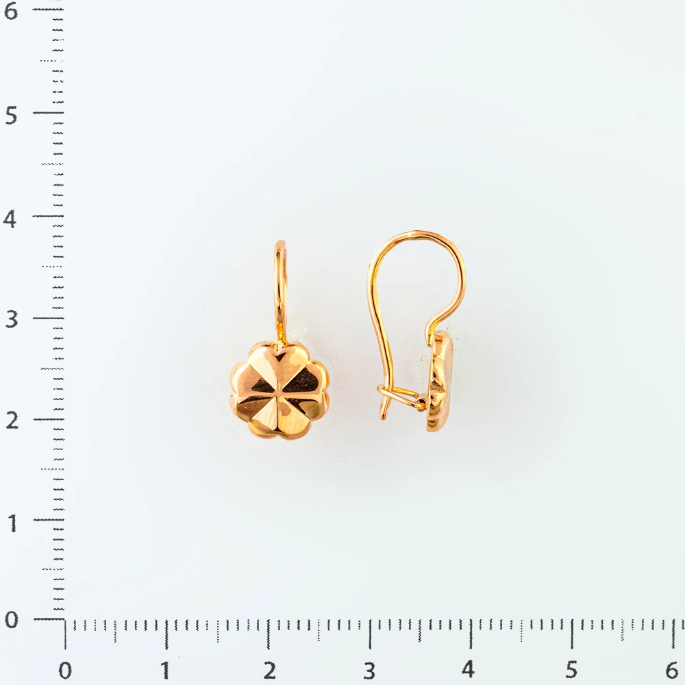 Серьги из красного золота 583 пробы