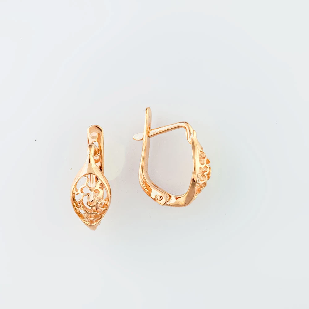 Серьги из красного золота 585 пробы
