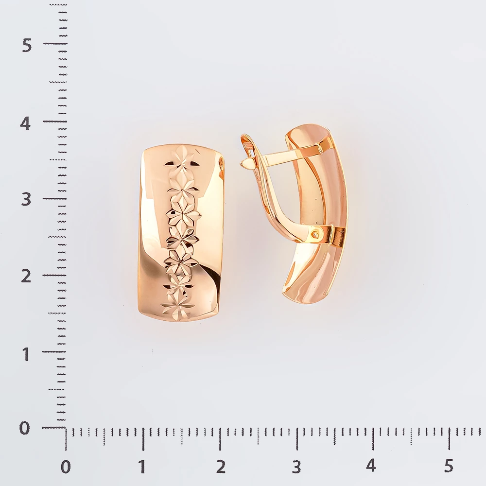 Серьги из красного золота 585 пробы 2