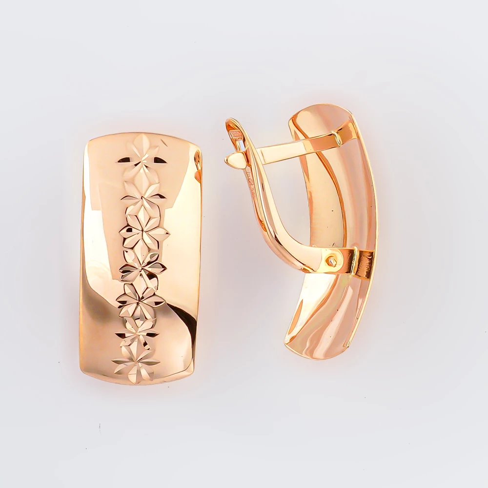 Серьги из красного золота 585 пробы 1