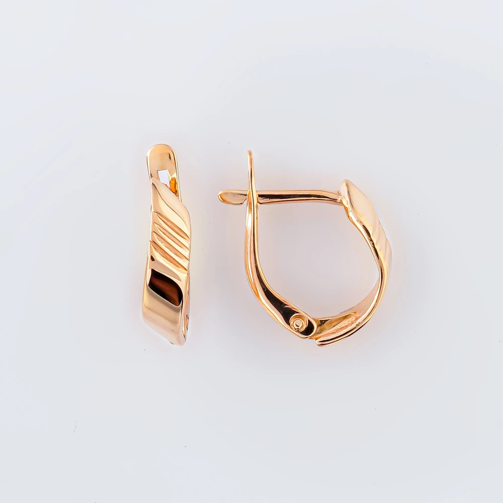 Серьги из красного золота 585 пробы