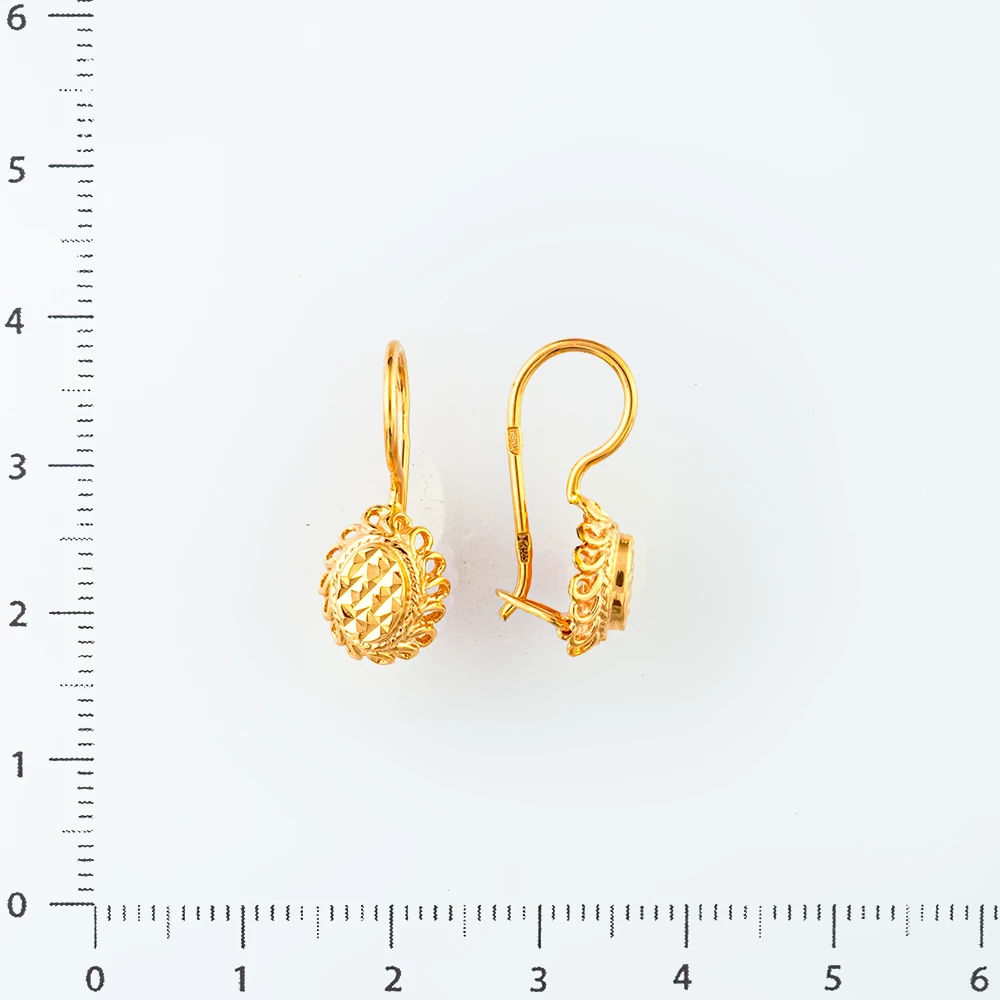Серьги из красного золота 585 пробы