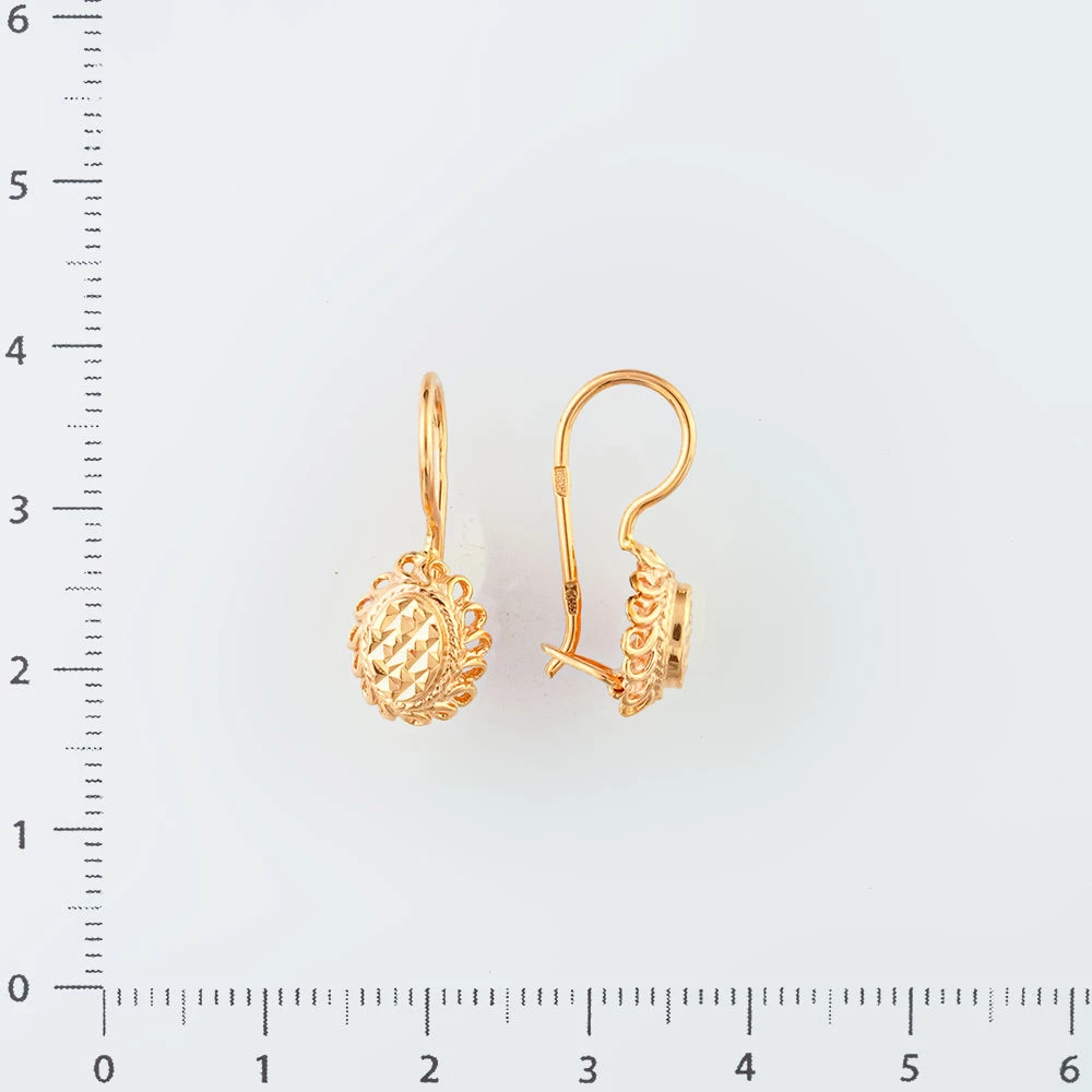 Серьги из красного золота 585 пробы