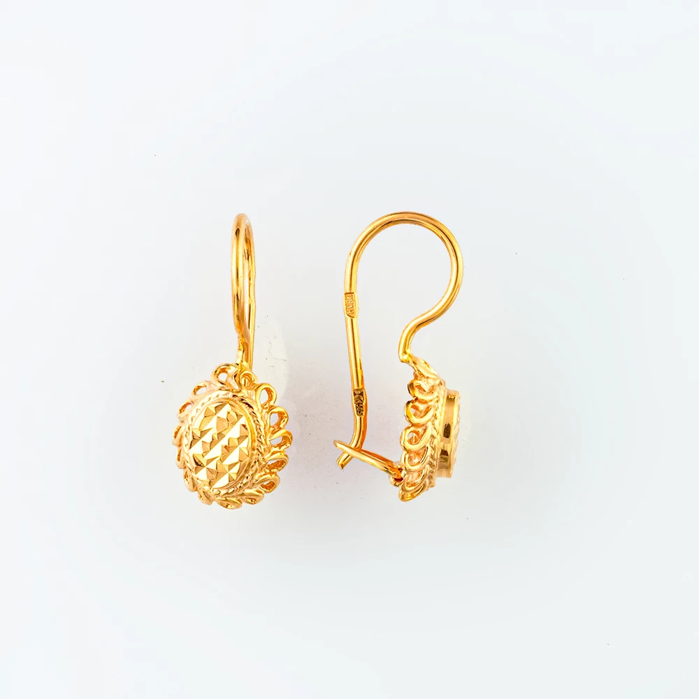 Серьги из красного золота 585 пробы